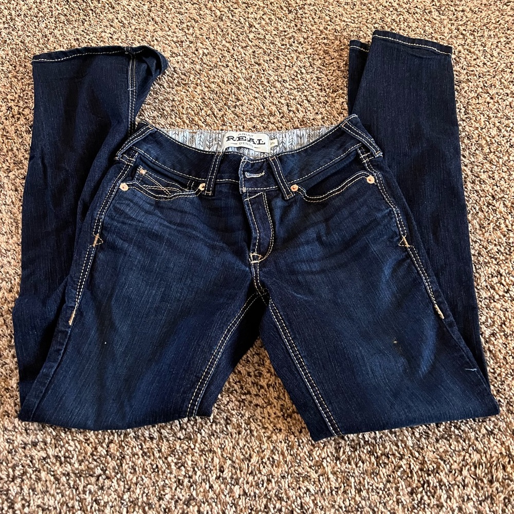 Womens ariat jeans size 27R mid rise boot cut